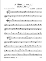 58 Esercizi facili per flauto - GARIBOLDI - Partition